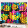 LGBT Pride Rainbow Roses Print Pencil Pleat Curtains