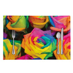 LGBT Pride Rainbow Roses Print Placemat