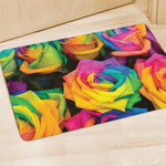 LGBT Pride Rainbow Roses Print Polyester Doormat