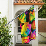 LGBT Pride Rainbow Roses Print Polyester Flag