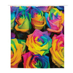 LGBT Pride Rainbow Roses Print Polyester Shower Curtain