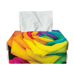 LGBT Pride Rainbow Roses Print Rectangle Tissue Box Cover