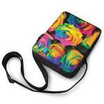 LGBT Pride Rainbow Roses Print Rectangular Crossbody Bag