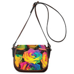 LGBT Pride Rainbow Roses Print Saddle Bag