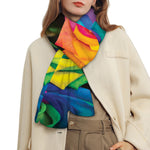 LGBT Pride Rainbow Roses Print Scarf