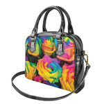 LGBT Pride Rainbow Roses Print Shoulder Handbag
