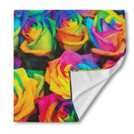 LGBT Pride Rainbow Roses Print Silk Bandana