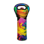 LGBT Pride Rainbow Roses Print Single Neoprene Wine Tote
