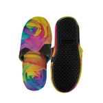 LGBT Pride Rainbow Roses Print Slippers