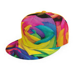 LGBT Pride Rainbow Roses Print Snapback Cap
