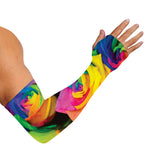 LGBT Pride Rainbow Roses Print Sun Protection Arm Sleeves