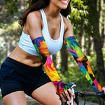 LGBT Pride Rainbow Roses Print Sun Protection Arm Sleeves