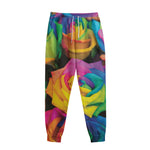 LGBT Pride Rainbow Roses Print Sweatpants