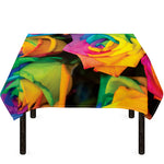 LGBT Pride Rainbow Roses Print Tablecloth