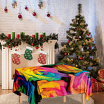 LGBT Pride Rainbow Roses Print Tablecloth