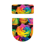 LGBT Pride Rainbow Roses Print Toilet Lid And Tank Cover Set