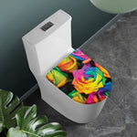 LGBT Pride Rainbow Roses Print Toilet Lid Cover