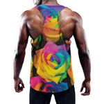LGBT Pride Rainbow Roses Print Training Tank Top