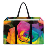 LGBT Pride Rainbow Roses Print Utility Tote Bag