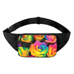 LGBT Pride Rainbow Roses Print Waist Bag