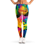 LGBT Pride Rainbow Roses Print Women's Leggings