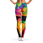 LGBT Pride Rainbow Roses Print Women's Leggings