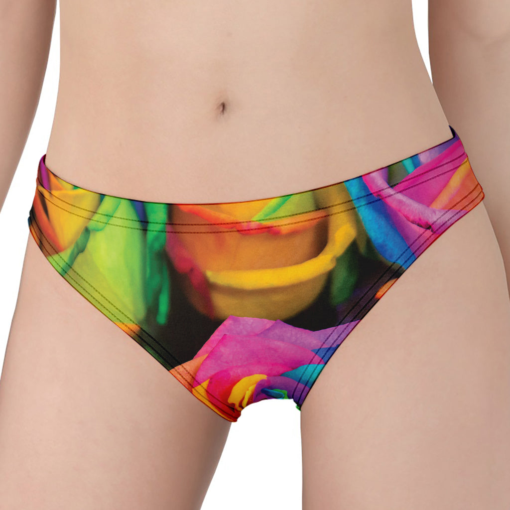 LGBT Pride Rainbow Roses Print Women's Panties