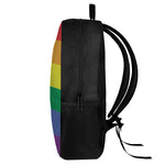 LGBT Pride Rainbow Striped Print 17 Inch Backpack