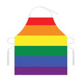 LGBT Pride Rainbow Striped Print Adjustable Apron