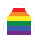 LGBT Pride Rainbow Striped Print Adjustable Apron