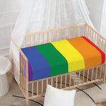 LGBT Pride Rainbow Striped Print Baby Crib Sheet