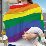 LGBT Pride Rainbow Striped Print Baby Seat Cover