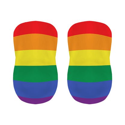 LGBT Pride Rainbow Striped Print Bar Stool Covers