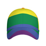 LGBT Pride Rainbow Striped Print Baseball Cap