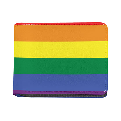 LGBT Pride Rainbow Striped Print Bifold Wallet