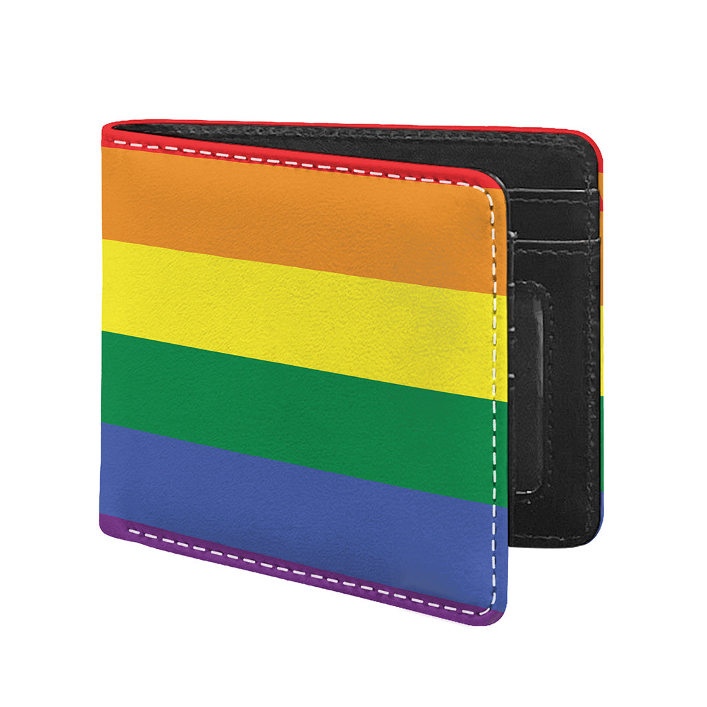 LGBT Pride Rainbow Striped Print Bifold Wallet