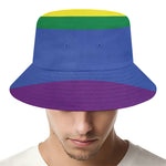 LGBT Pride Rainbow Striped Print Bucket Hat