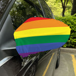 LGBT Pride Rainbow Striped Print Car Side Mirror Covers