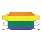 LGBT Pride Rainbow Striped Print Car Windshield Snow Cover