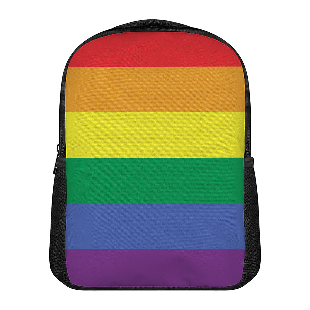 LGBT Pride Rainbow Striped Print Casual Backpack