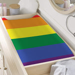 LGBT Pride Rainbow Striped Print Changing Pad Cover