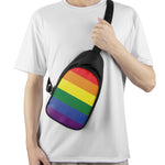 LGBT Pride Rainbow Striped Print Chest Bag