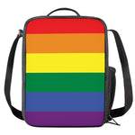 LGBT Pride Rainbow Striped Print Crossbody Lunch Bag