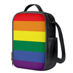 LGBT Pride Rainbow Striped Print Crossbody Lunch Bag