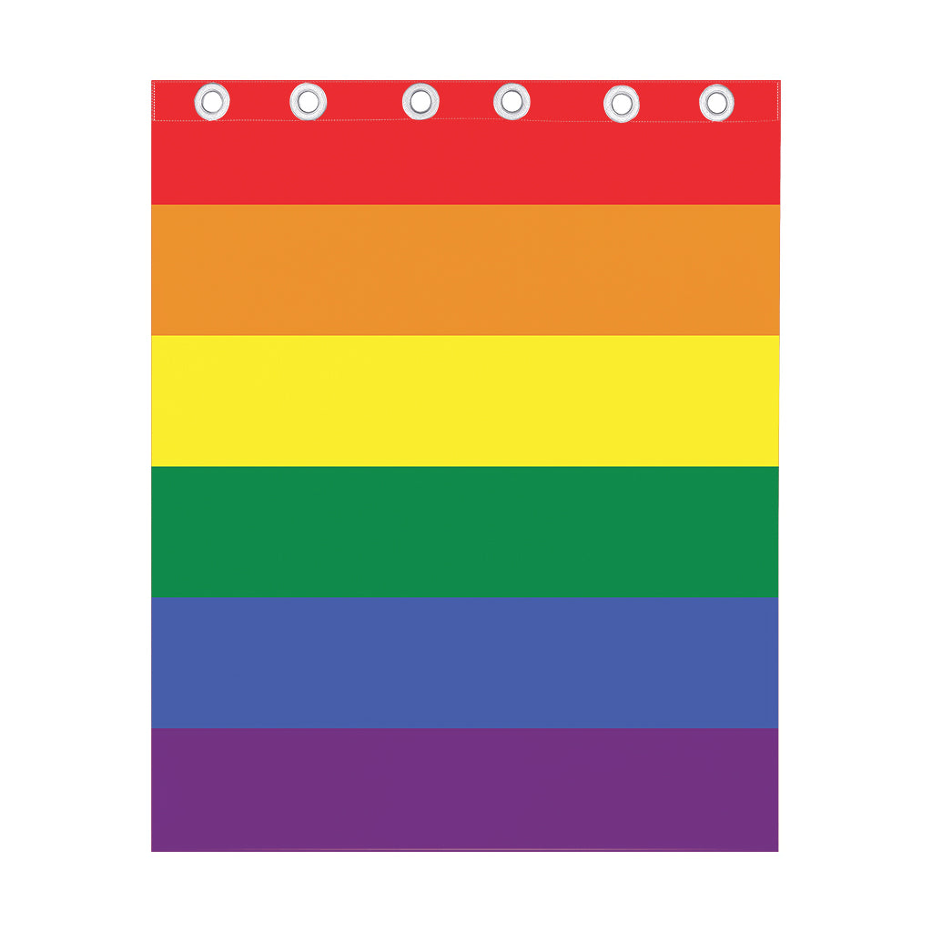 LGBT Pride Rainbow Striped Print Curtain