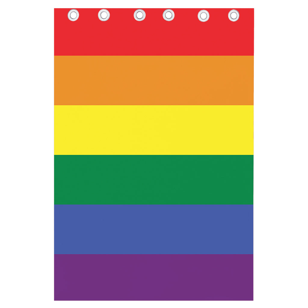 LGBT Pride Rainbow Striped Print Curtain