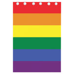 LGBT Pride Rainbow Striped Print Curtain