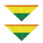 LGBT Pride Rainbow Striped Print Dog Bandana