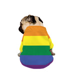 LGBT Pride Rainbow Striped Print Dog Zip Up Jacket