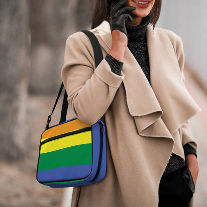 LGBT Pride Rainbow Striped Print Double Strap Bible Bag